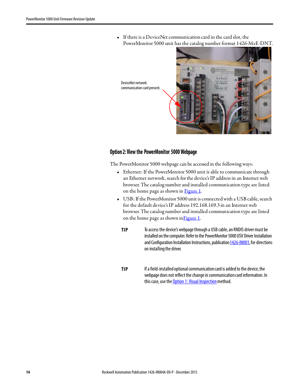 Rockwell Automation 1426-MxE-xxx PowerMonitor 5000 Unit Firmware Revision Update Installation Instructions User Manual | Page 14 / 16