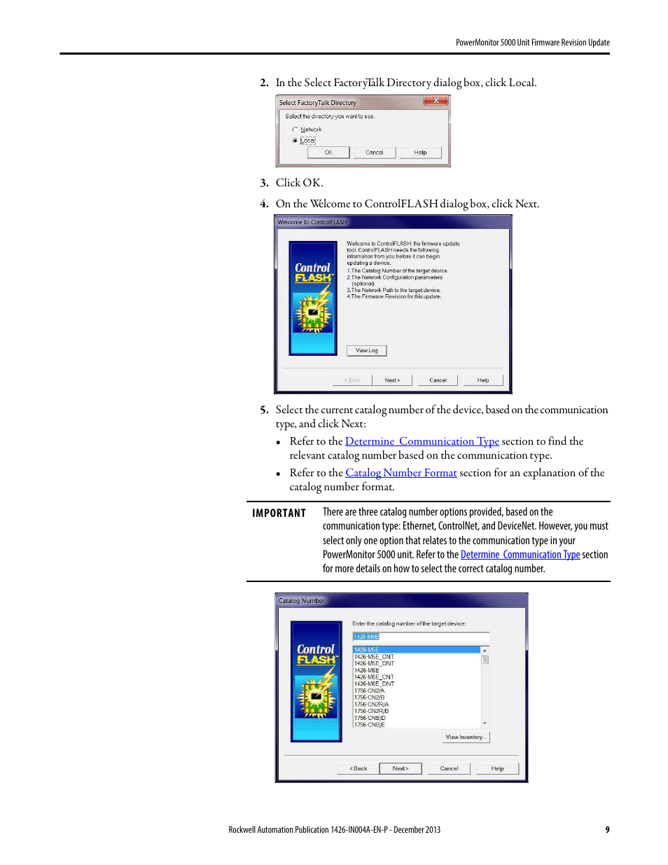 Rockwell Automation 1426-MxE-xxx PowerMonitor 5000 Unit Firmware Revision Update Installation Instructions User Manual | Page 9 / 16