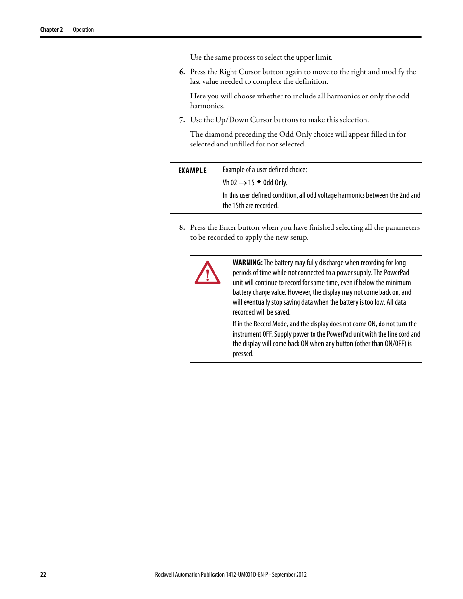 Rockwell Automation 1412-PP21xx PowerPad Portable Powermonitor User Manual | Page 22 / 102