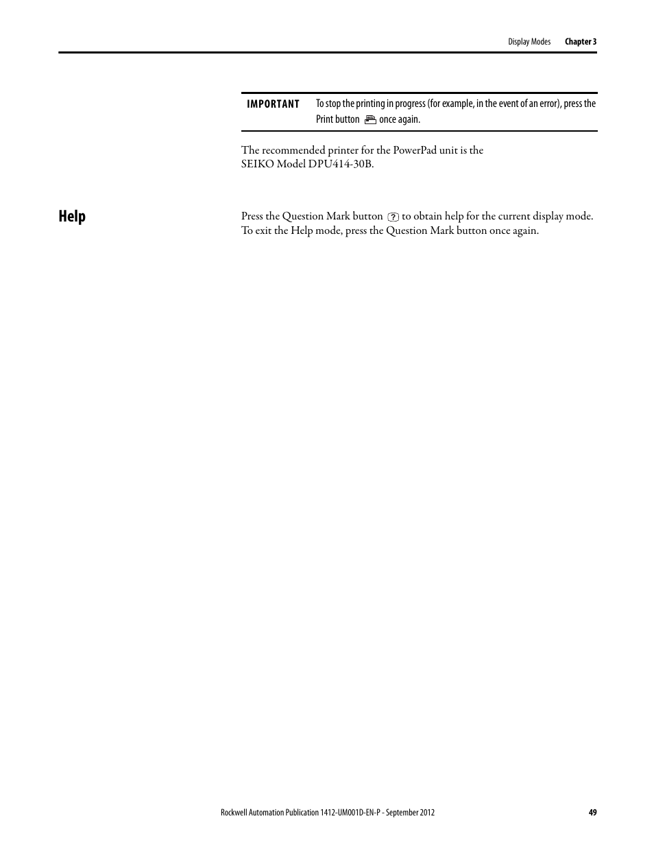 Help | Rockwell Automation 1412-PP21xx PowerPad Portable Powermonitor User Manual | Page 49 / 102