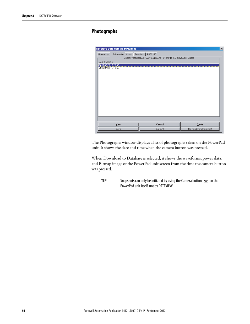 Photographs | Rockwell Automation 1412-PP21xx PowerPad Portable Powermonitor User Manual | Page 64 / 102