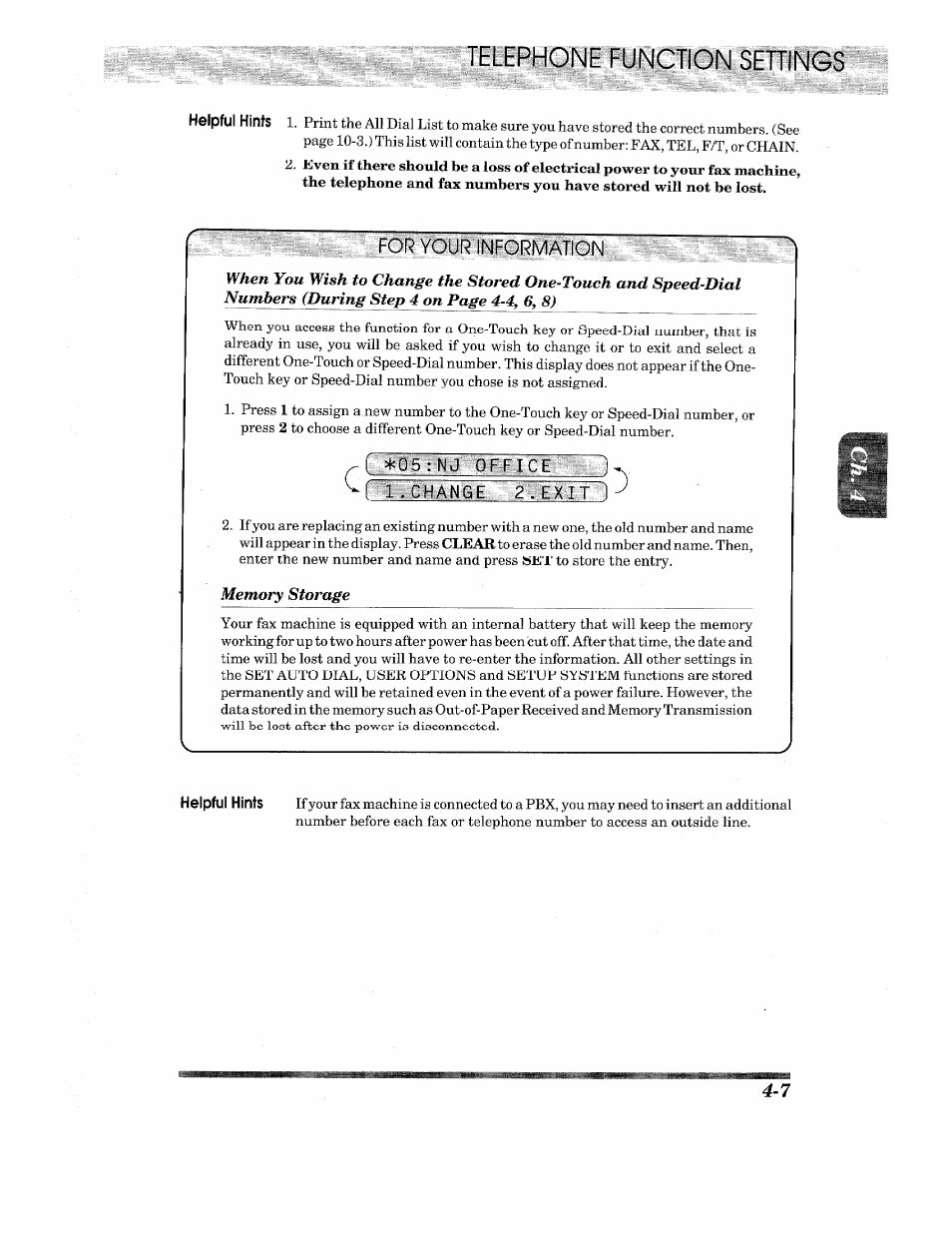 Settings, For your information | Brother INTELLIFAX 710M User Manual | Page 31 / 92