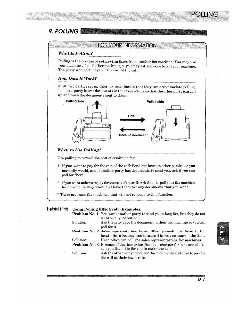 Polung, For your information | Brother INTELLIFAX 710M User Manual | Page 71 / 92