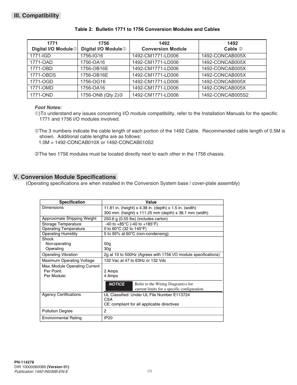 Rockwell Automation 1492-CM1771-LD006 Field Conversion Module User Manual | Page 3 / 12