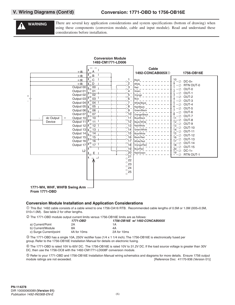 Rockwell Automation 1492-CM1771-LD006 Field Conversion Module User Manual | Page 6 / 12