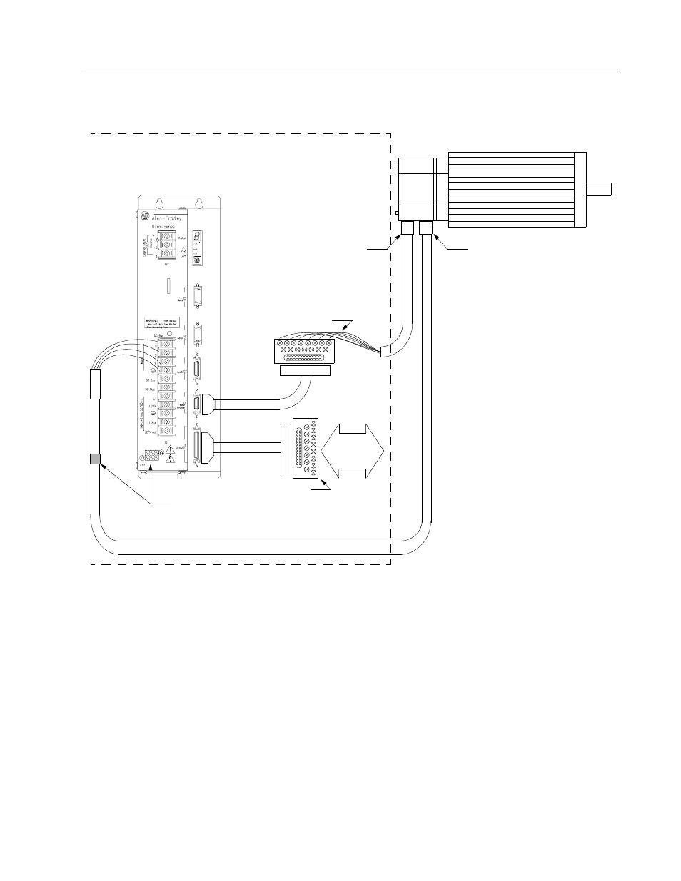 F- or h-series motors to ultra 200 series drive, F or h-series motor | Rockwell Automation 1398-DDM-xxx USE MNL/ULTRA 200 DIG.SERVO.DR User Manual | Page 239 / 307