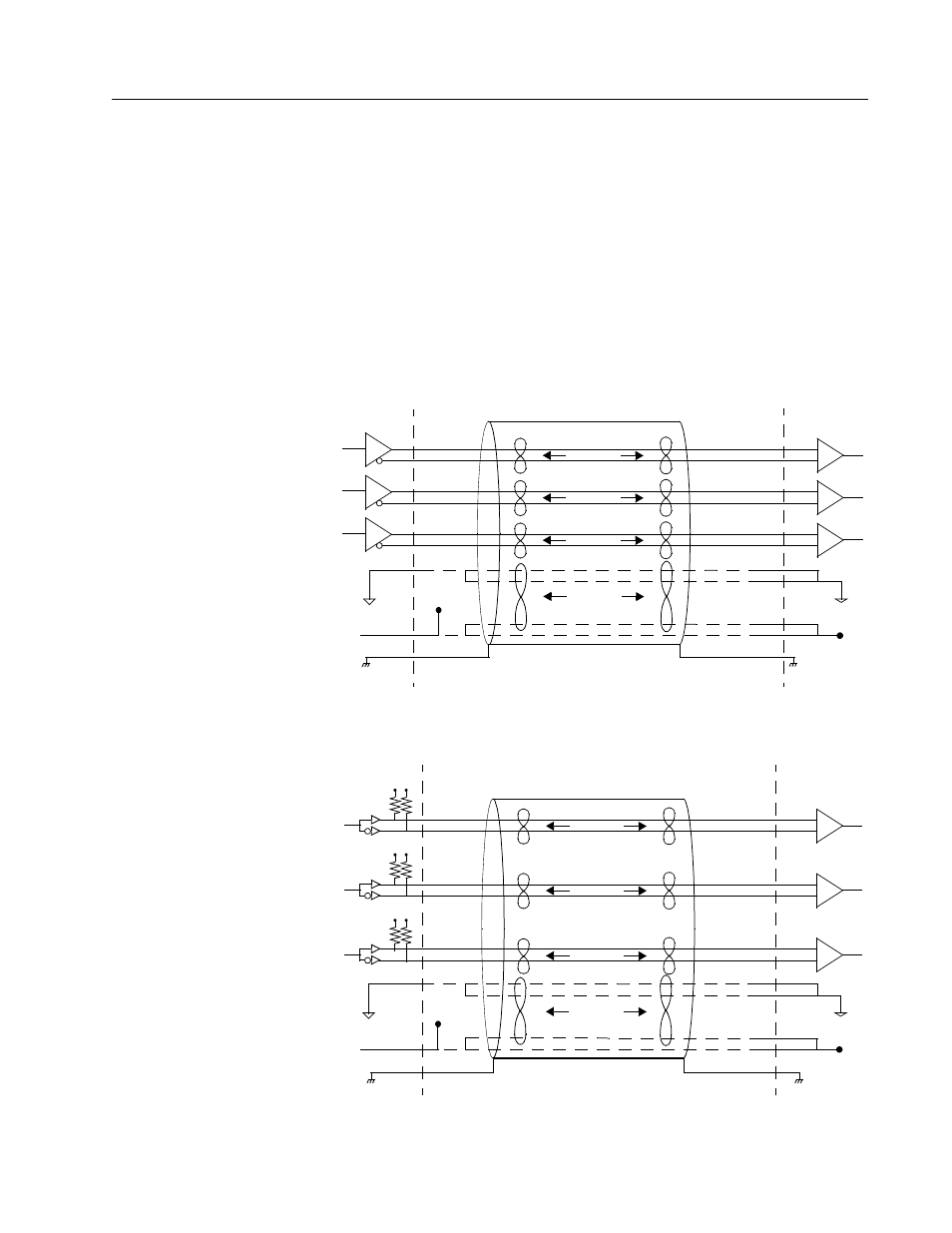 Interface cable examples, With pull-up resistors | Rockwell Automation 1398-DDM-xxx USE MNL/ULTRA 200 DIG.SERVO.DR User Manual | Page 85 / 307