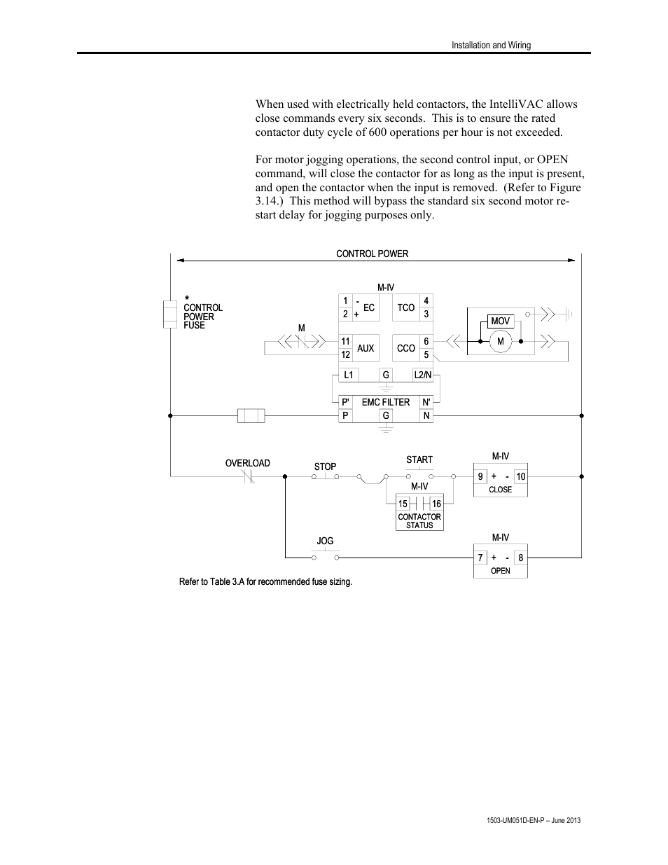Motor jogging control | Rockwell Automation 1503VC IntelliVAC Contactor Control Module User Manual | Page 29 / 44