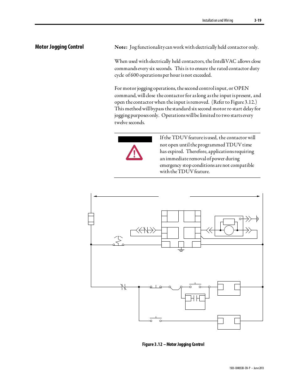 Motor jogging control | Rockwell Automation 1503FC IntelliVAC Contactor Control Module - Series E User Manual | Page 32 / 55