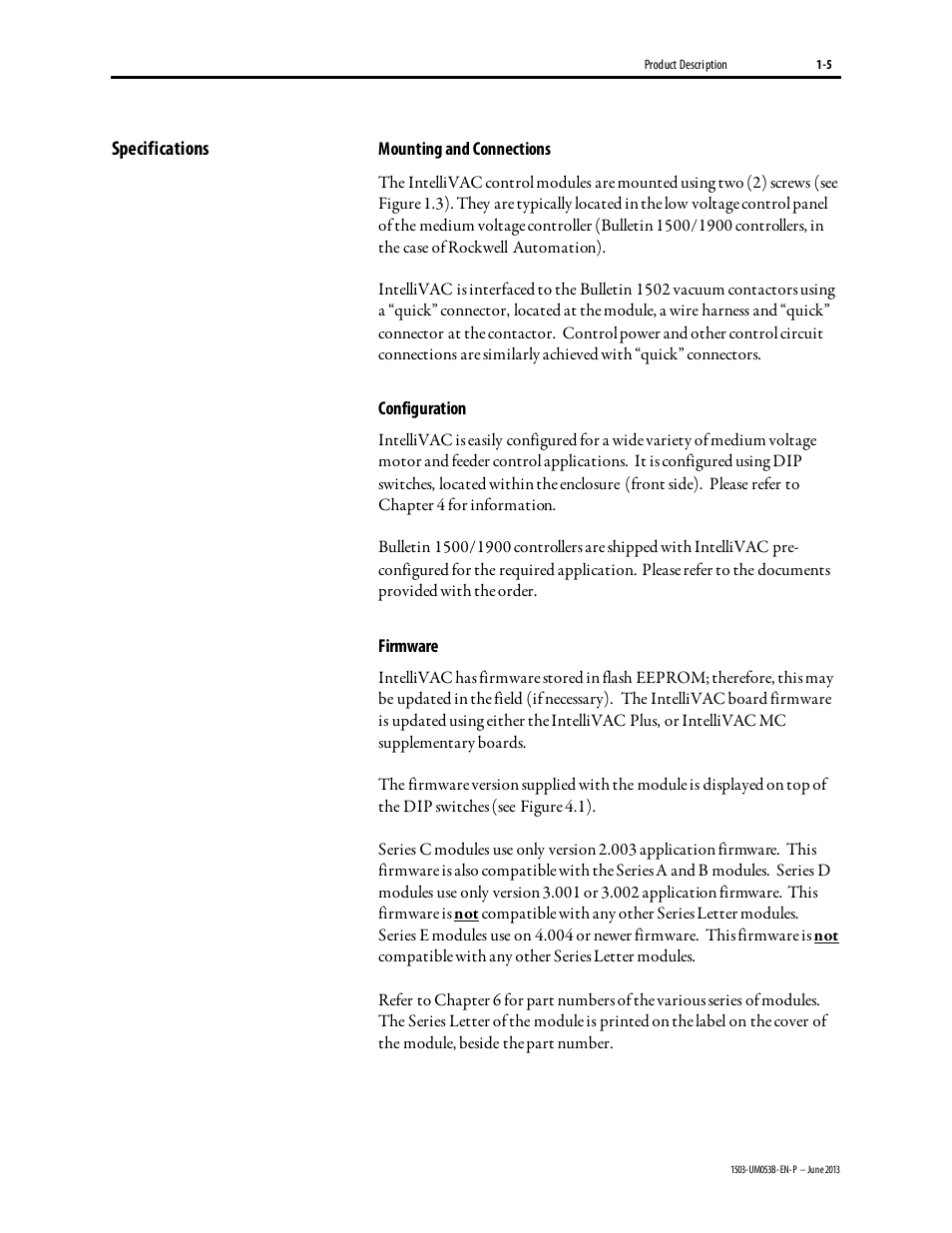 Rockwell Automation 1503FC IntelliVAC Contactor Control Module - Series E User Manual | Page 9 / 55