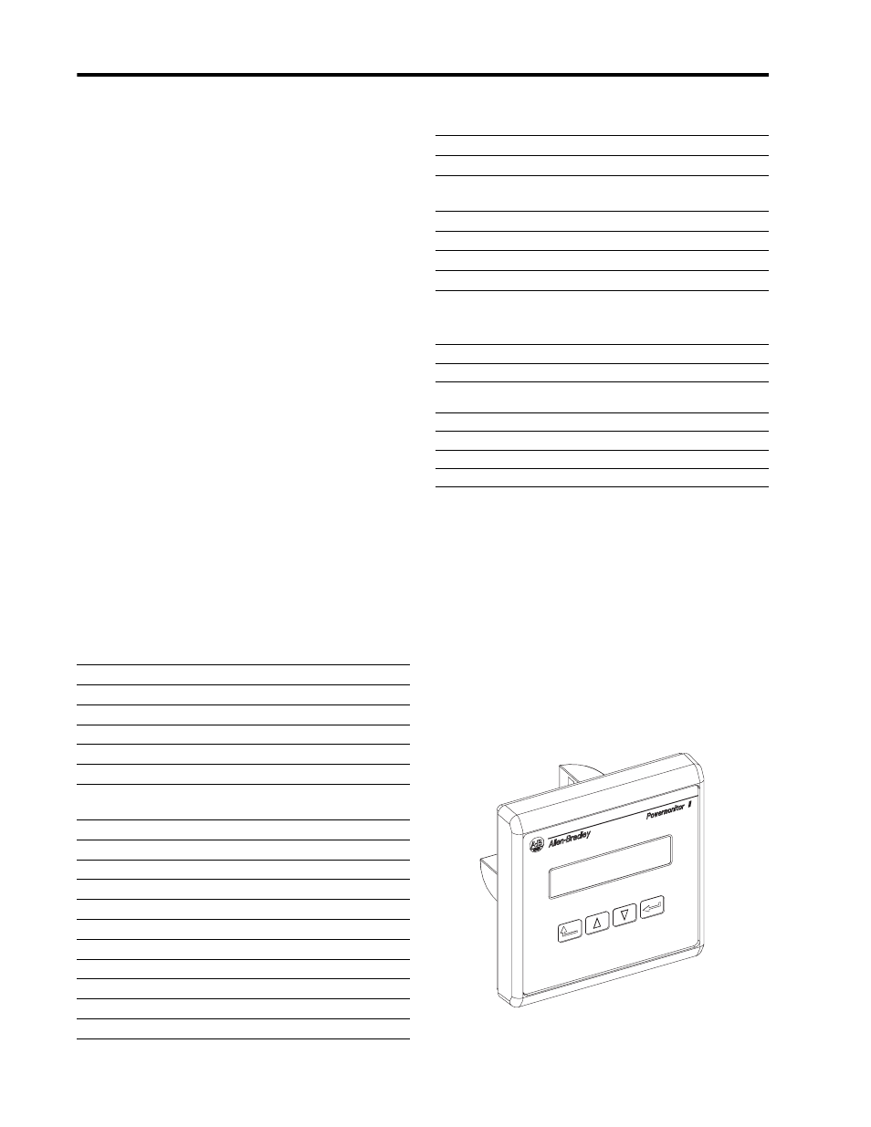 Quick start - minimum device configuration, Measurements, Displays | Rockwell Automation 1403-DM_LM_MM Powermonitor II Instruction Sheet User Manual | Page 10 / 88