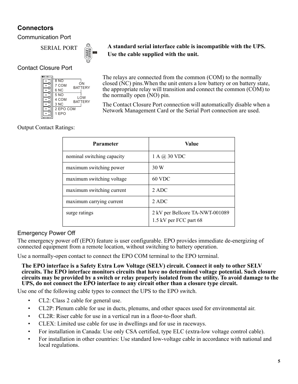 Connectors | Rockwell Automation 1609-U500 Industrial Uninterruptible Power Supply User Manual | Page 4 / 14