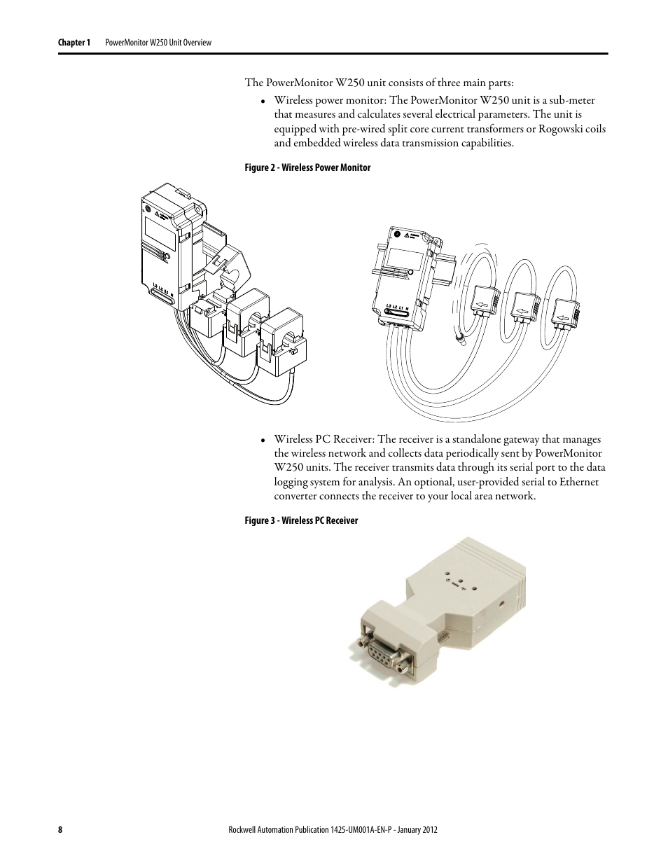 Rockwell Automation 1425 PowerMonitor Wireless 250 User Manual | Page 8 / 66