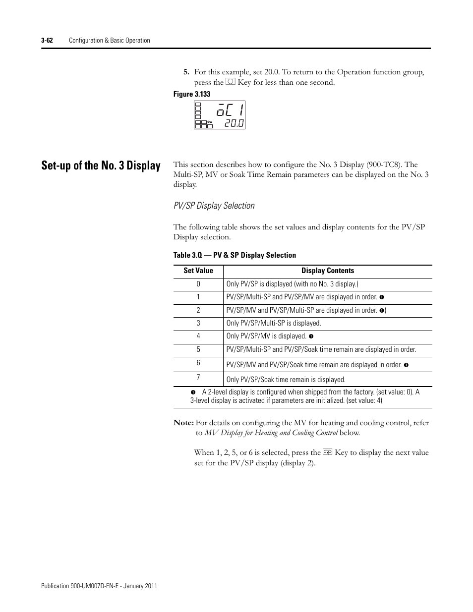 Set-up of the no. 3 display | Rockwell Automation 900-TC32 Digital Temperature Controllers, Series B User Manual | Page 132 / 410