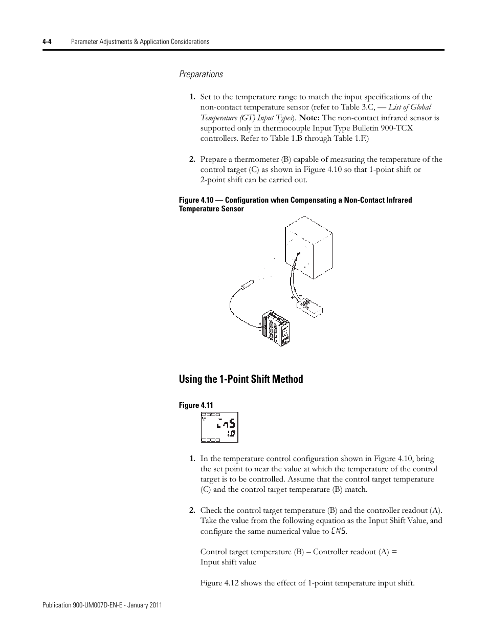 Using the 1-point shift method | Rockwell Automation 900-TC32 Digital Temperature Controllers, Series B User Manual | Page 140 / 410