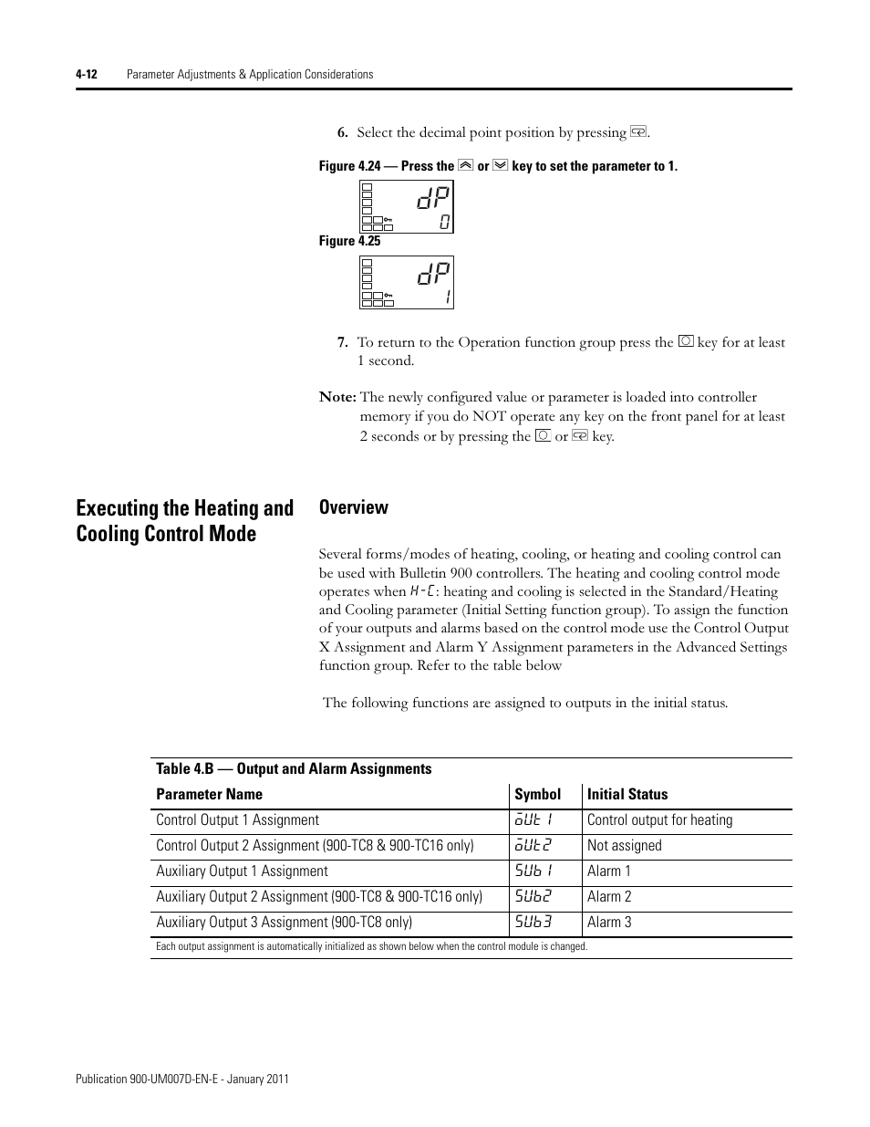 Executing the heating and cooling control mode, Overview | Rockwell Automation 900-TC32 Digital Temperature Controllers, Series B User Manual | Page 148 / 410