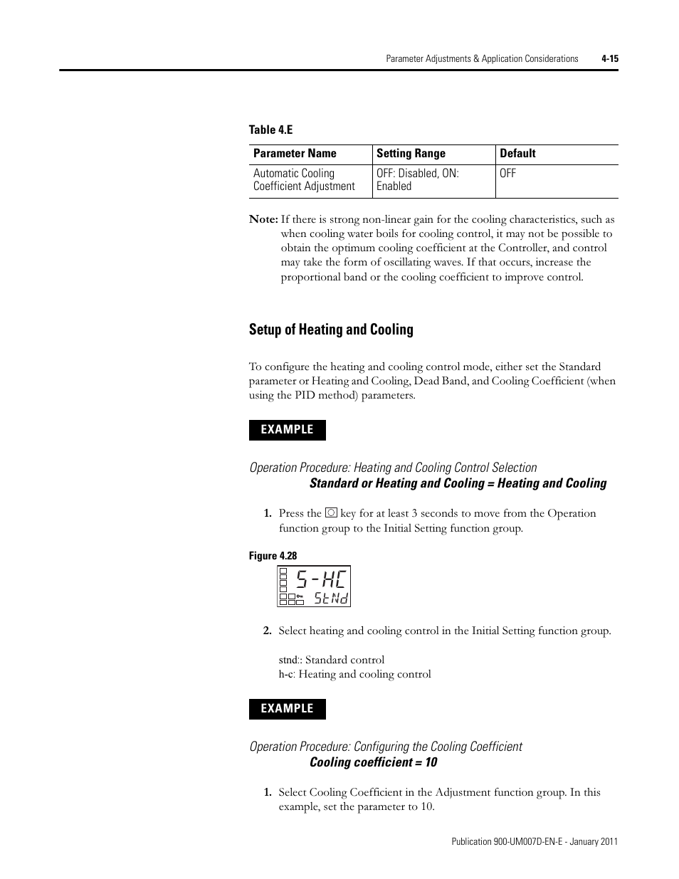 S-hc, Setup of heating and cooling | Rockwell Automation 900-TC32 Digital Temperature Controllers, Series B User Manual | Page 151 / 410