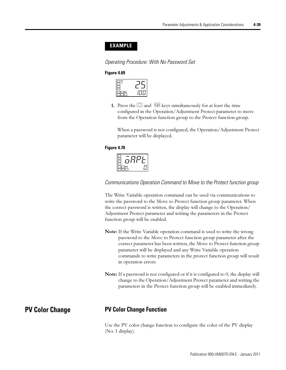 Oapt, Pv color change | Rockwell Automation 900-TC32 Digital Temperature Controllers, Series B User Manual | Page 175 / 410