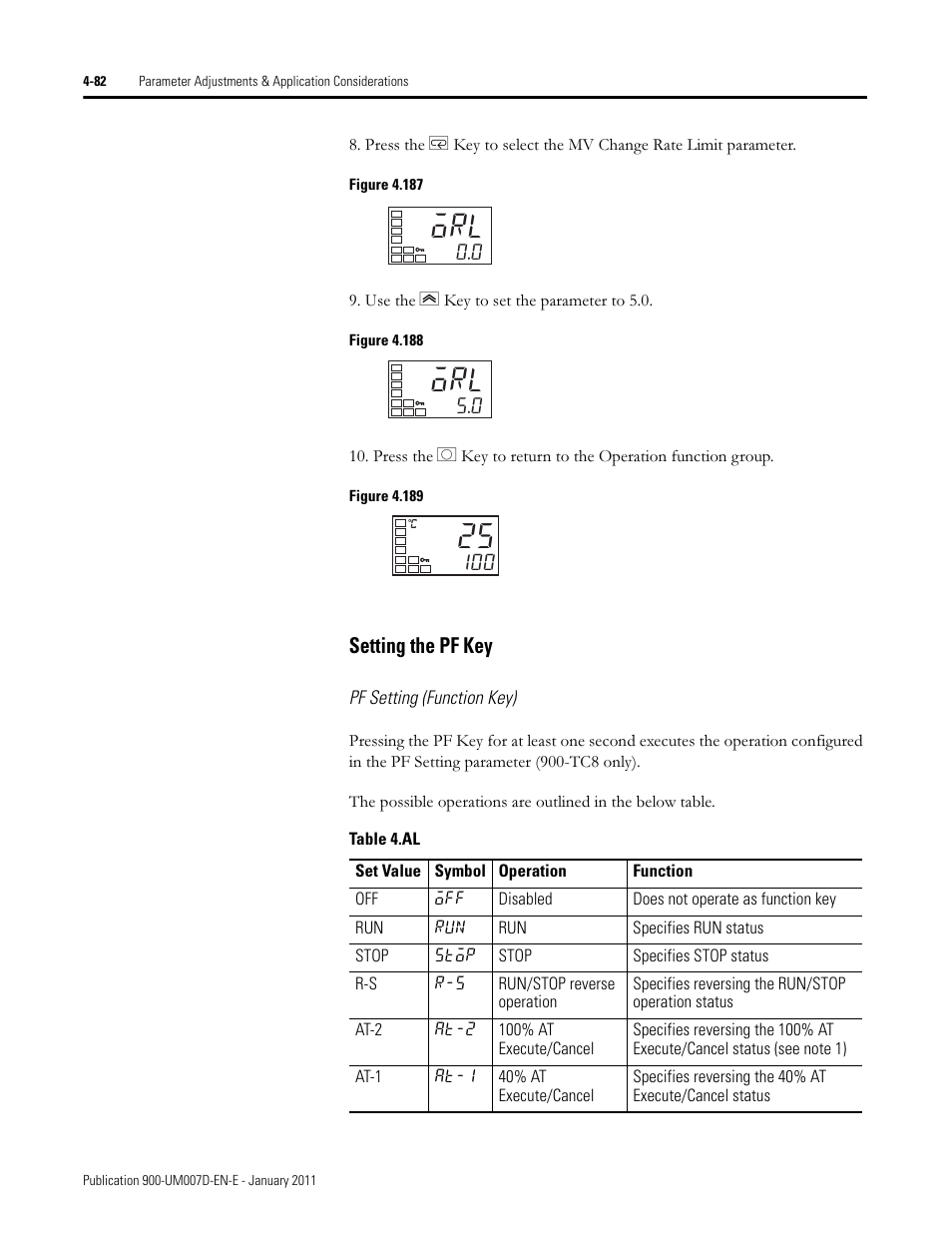 Setting the pf key | Rockwell Automation 900-TC32 Digital Temperature Controllers, Series B User Manual | Page 218 / 410