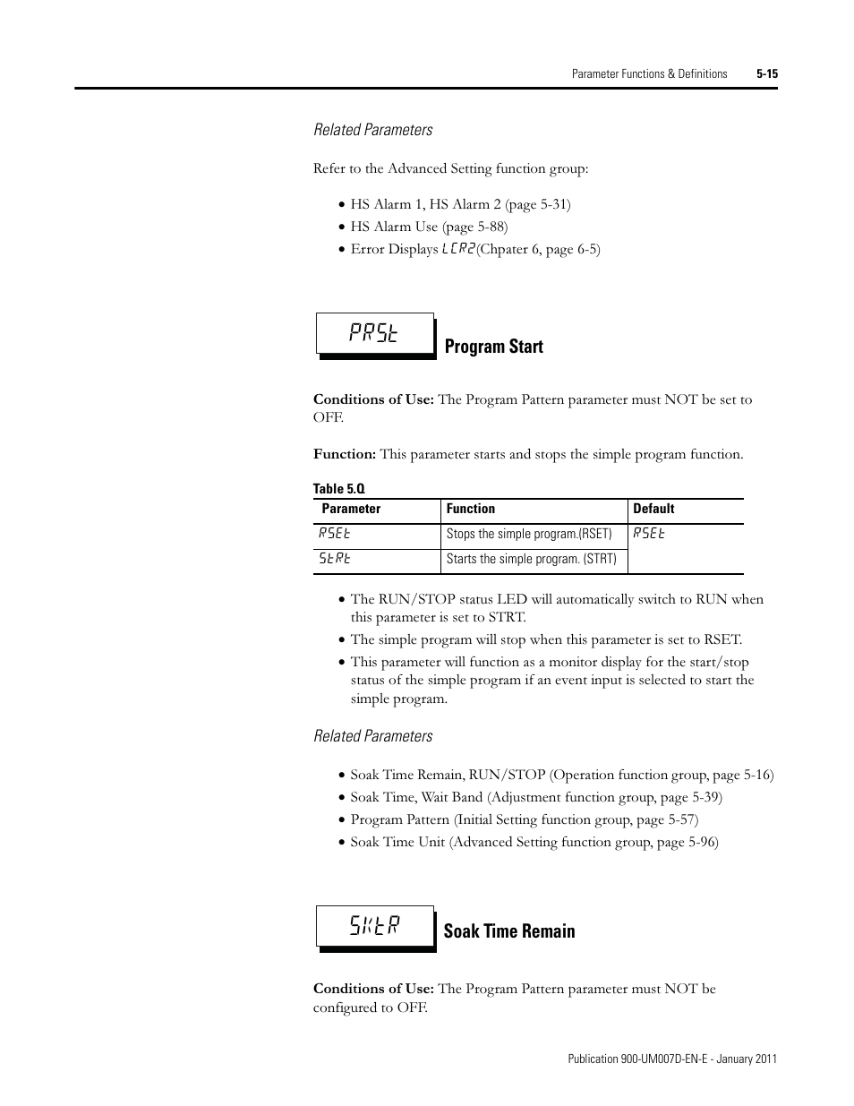 Prst sktr, Program start, Soak time remain | Rockwell Automation 900-TC32 Digital Temperature Controllers, Series B User Manual | Page 243 / 410