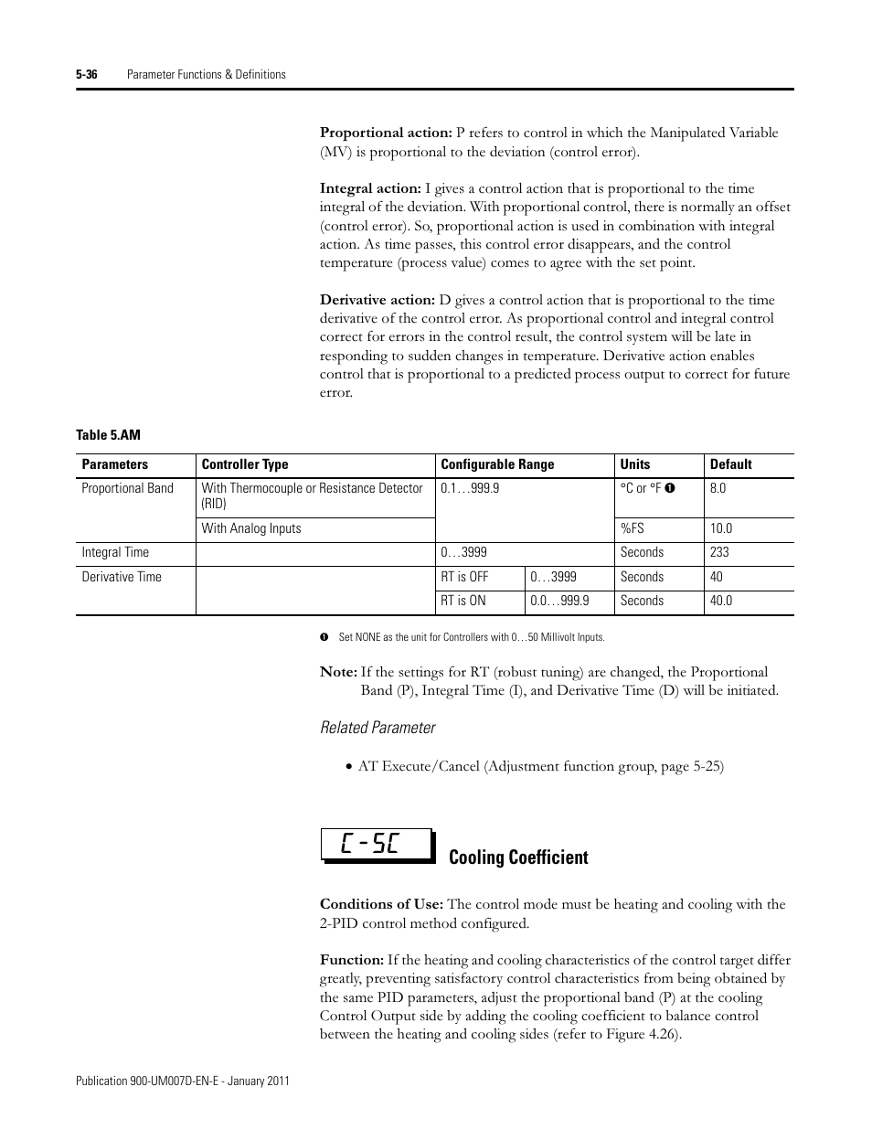 C-sc, Cooling coefficient | Rockwell Automation 900-TC32 Digital Temperature Controllers, Series B User Manual | Page 264 / 410