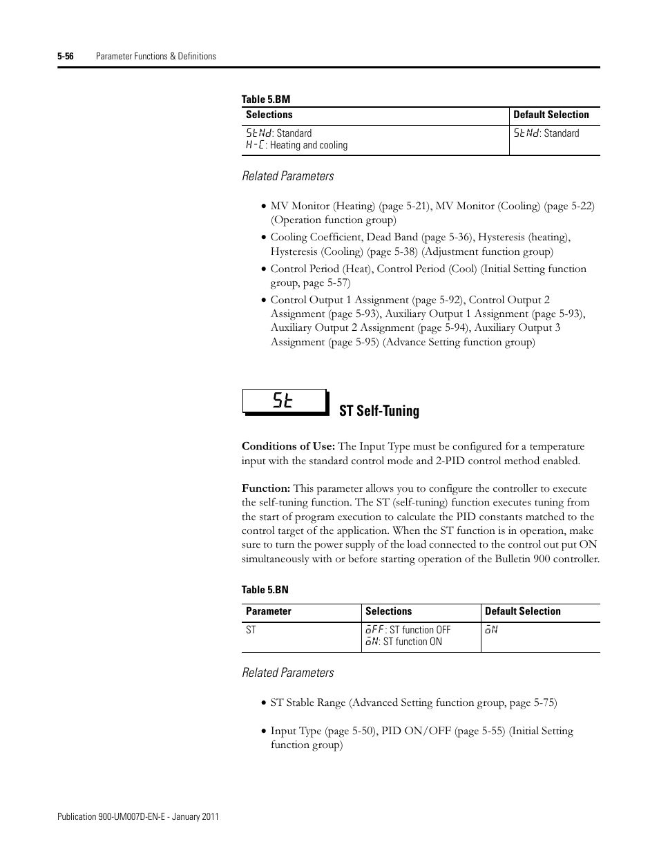 St self-tuning | Rockwell Automation 900-TC32 Digital Temperature Controllers, Series B User Manual | Page 284 / 410