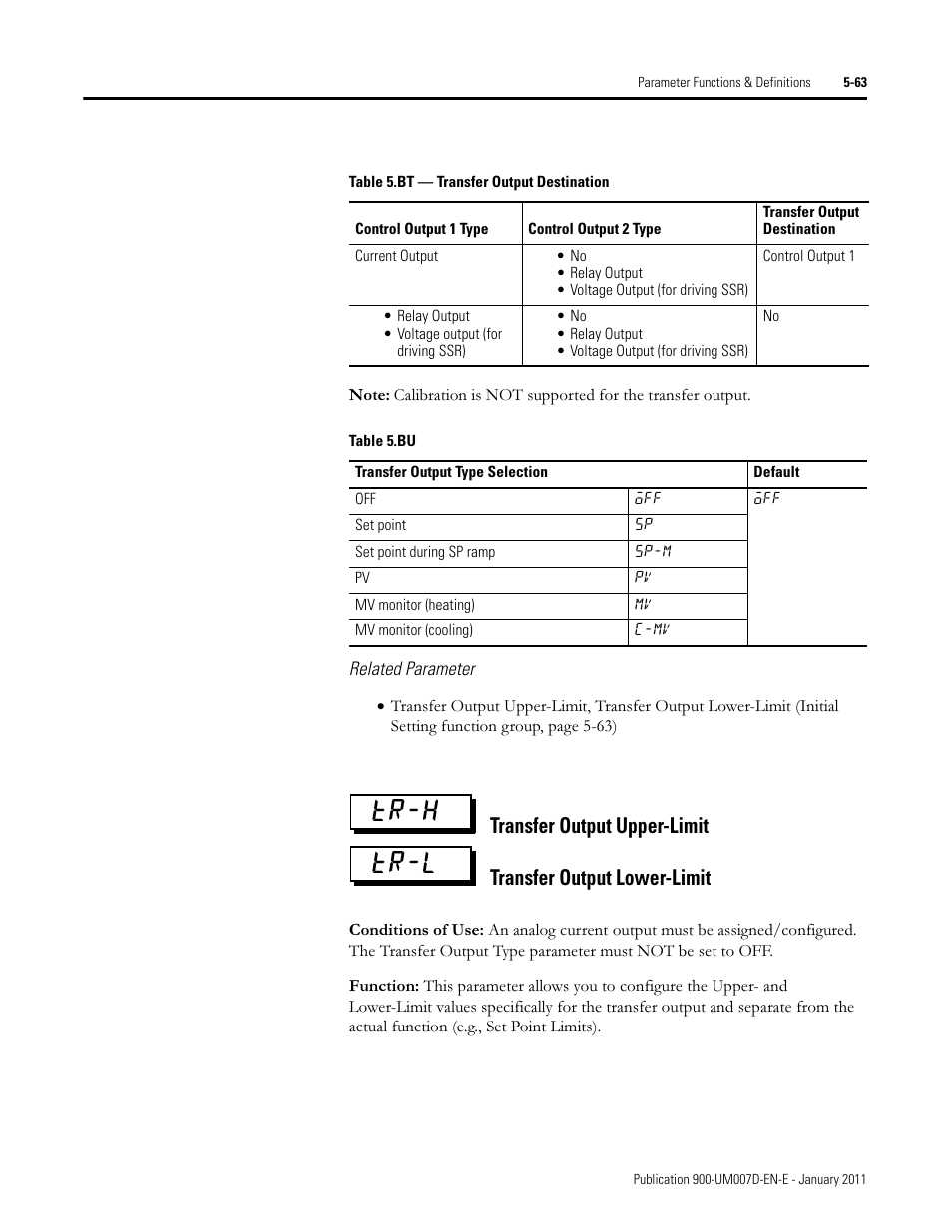 Tr-h tr-l | Rockwell Automation 900-TC32 Digital Temperature Controllers, Series B User Manual | Page 291 / 410