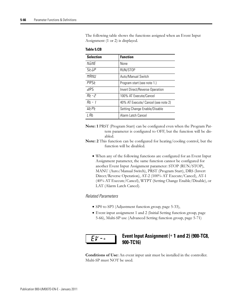 Event input assignment | Rockwell Automation 900-TC32 Digital Temperature Controllers, Series B User Manual | Page 294 / 410
