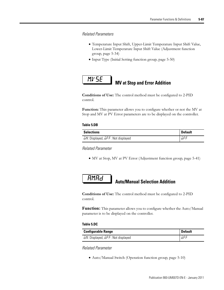 Mvse amad, Mv at stop and error addition, Auto/manual selection addition | Rockwell Automation 900-TC32 Digital Temperature Controllers, Series B User Manual | Page 315 / 410