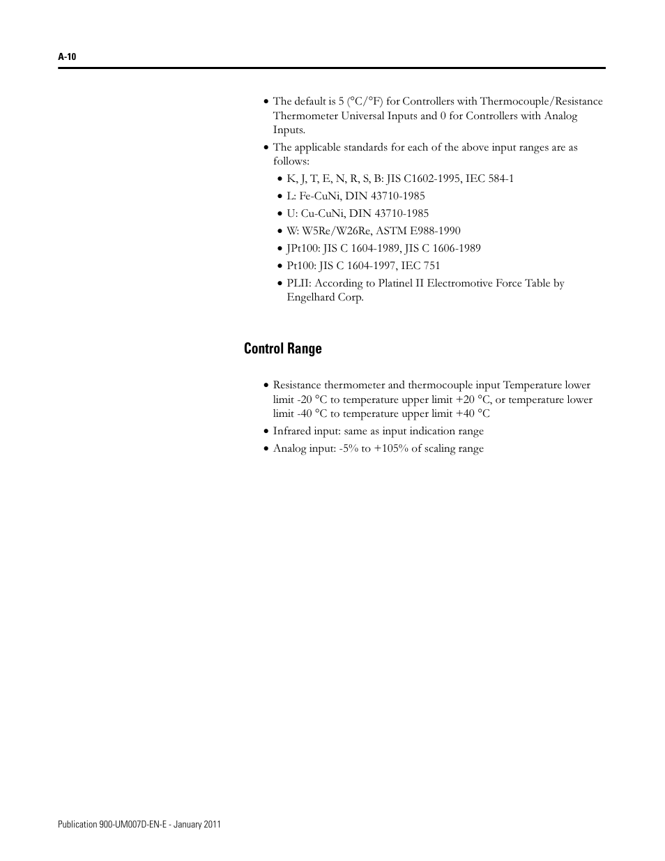 Control range | Rockwell Automation 900-TC32 Digital Temperature Controllers, Series B User Manual | Page 360 / 410