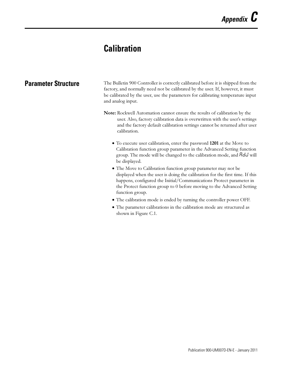 Enappc, Calibration, Appendix | Parameter structure | Rockwell Automation 900-TC32 Digital Temperature Controllers, Series B User Manual | Page 379 / 410