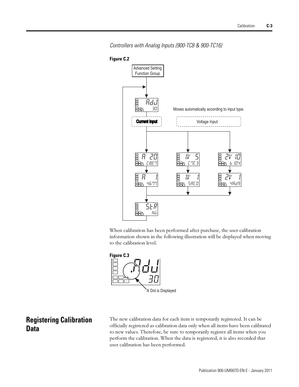 Registering calibration data, A 20, 1v 5 | 2v10, 1v 1, 2v 1 | Rockwell Automation 900-TC32 Digital Temperature Controllers, Series B User Manual | Page 381 / 410