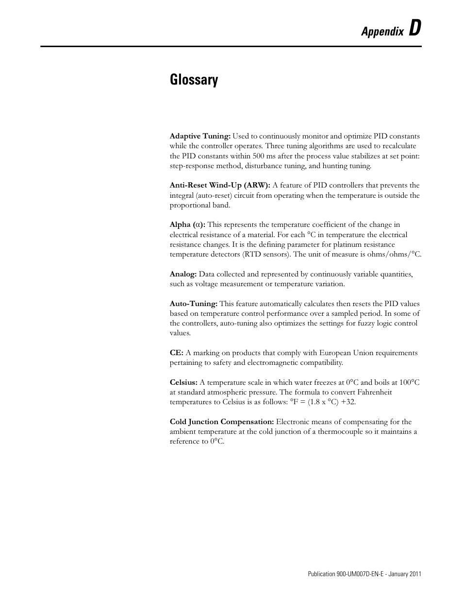 Enappd, Glossary, Appendix | Rockwell Automation 900-TC32 Digital Temperature Controllers, Series B User Manual | Page 399 / 410