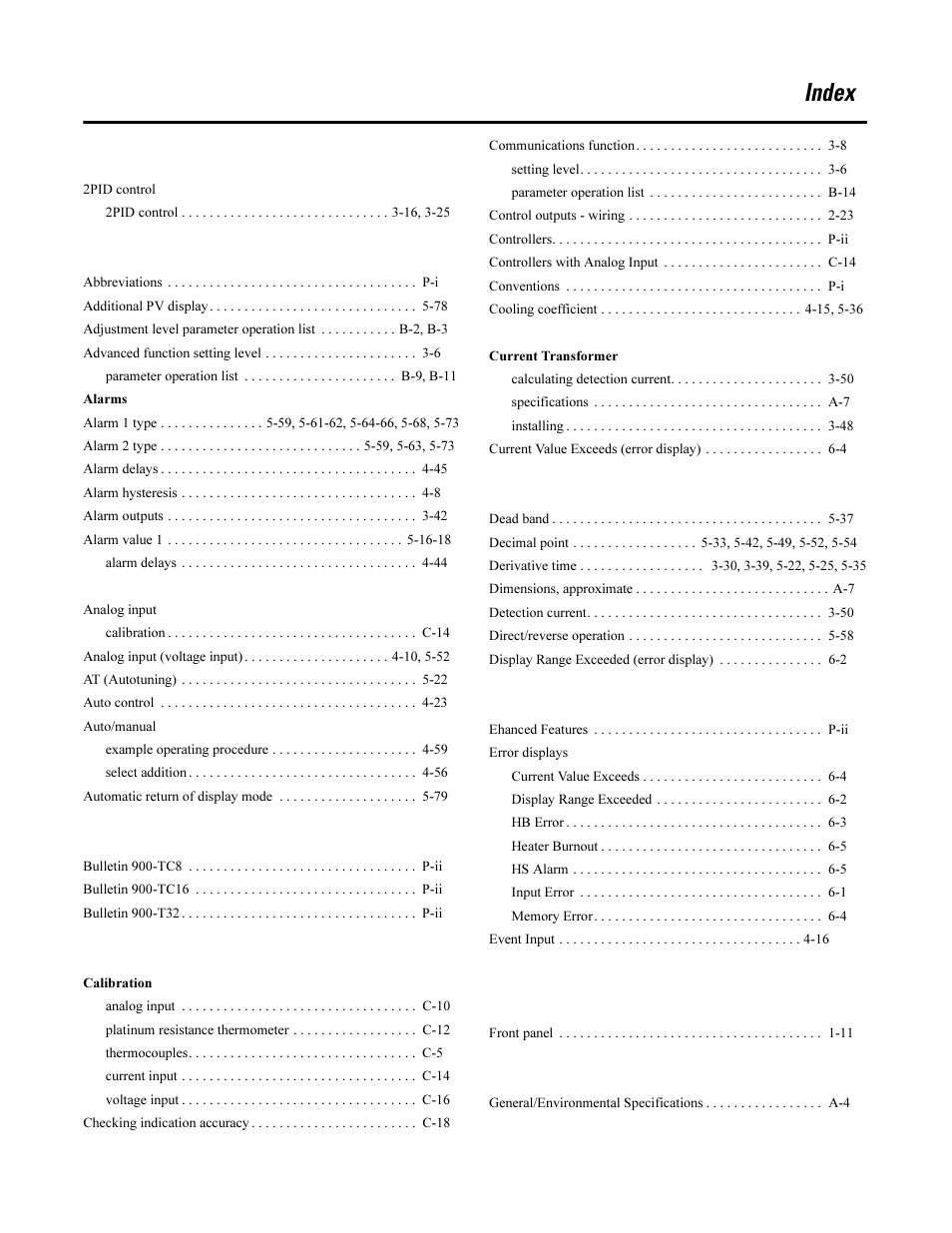 900bookiom, Numerics, Index | Rockwell Automation 900-TC32 Digital Temperature Controllers, Series B User Manual | Page 407 / 410