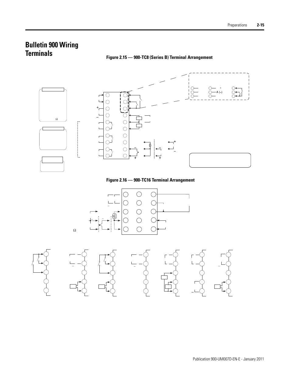 Bulletin 900 wiring terminals, Option units | Rockwell Automation 900-TC32 Digital Temperature Controllers, Series B User Manual | Page 53 / 410