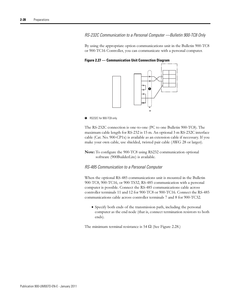 Rs-485 communication to a personal computer | Rockwell Automation 900-TC32 Digital Temperature Controllers, Series B User Manual | Page 66 / 410