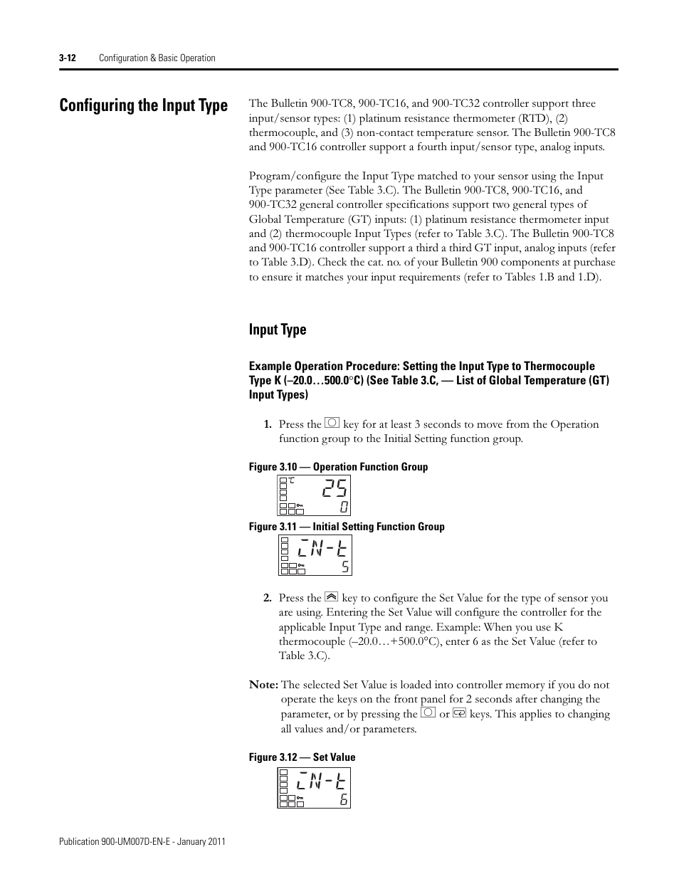 In-t, Configuring the input type | Rockwell Automation 900-TC32 Digital Temperature Controllers, Series B User Manual | Page 82 / 410