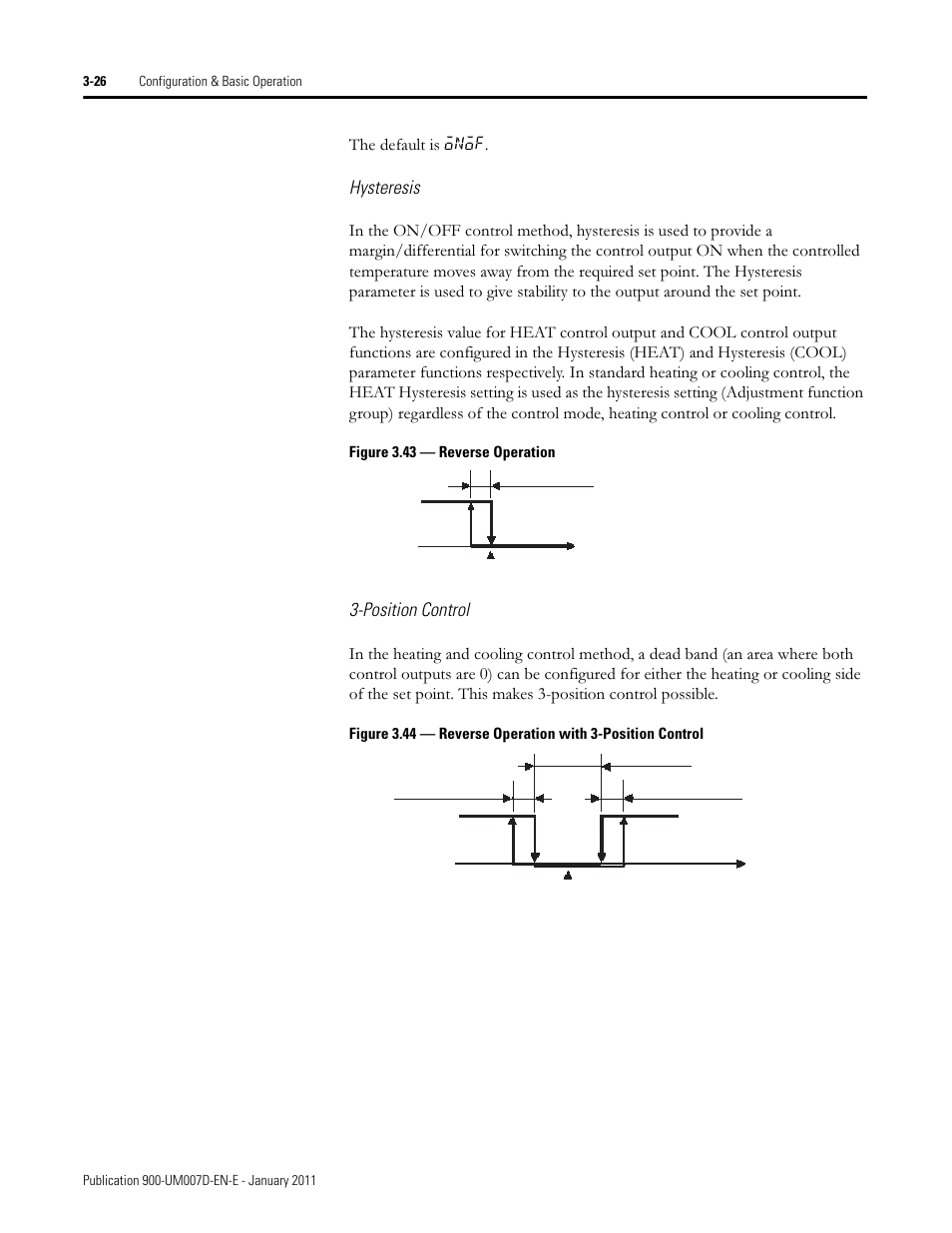 Hysteresis, Position control | Rockwell Automation 900-TC32 Digital Temperature Controllers, Series B User Manual | Page 96 / 410