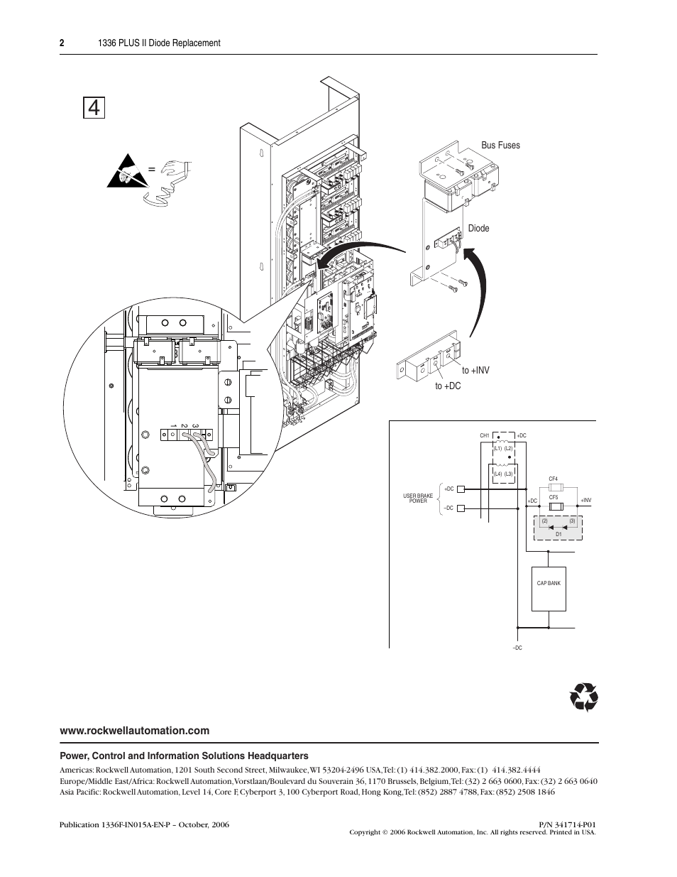 Rockwell Automation 1336S_F_T_E PLUS II DC Bus Fuse Replacement User Manual | Page 2 / 2