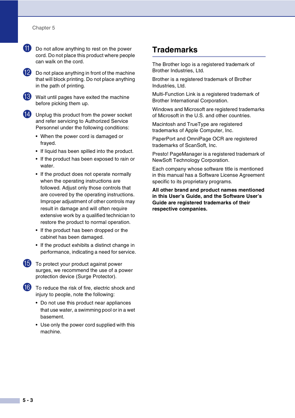 Trademarks, Trademarks -3 | Brother DCP-7010L User Manual | Page 32 / 69