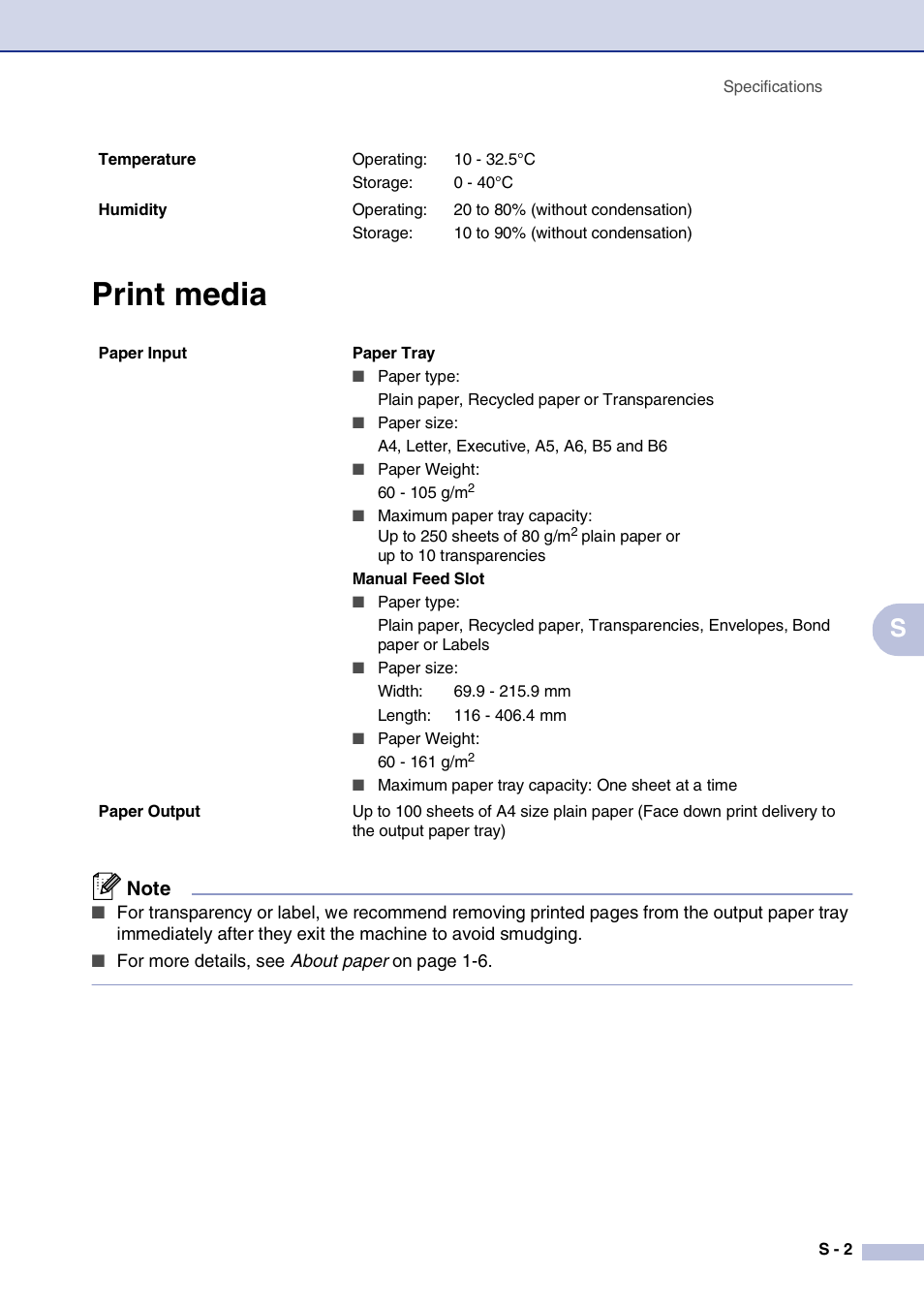 Print media | Brother DCP-7010L User Manual | Page 63 / 69