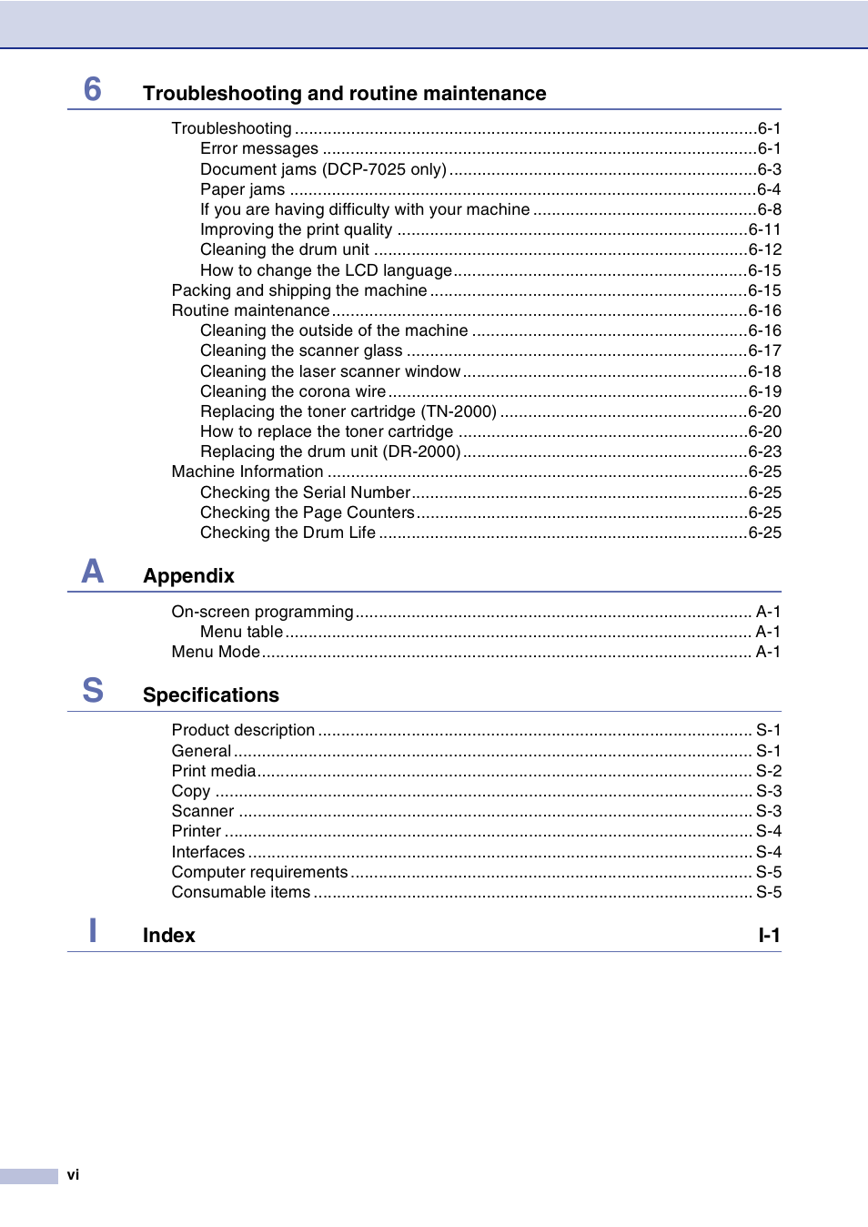 Brother DCP-7010L User Manual | Page 8 / 69