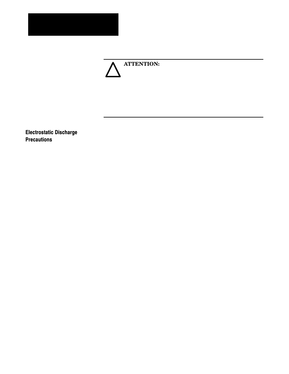 Electrostatic discharge precautions | Rockwell Automation 1336 3-20HP FRN 1.01-3.01 User Manual | Page 14 / 120