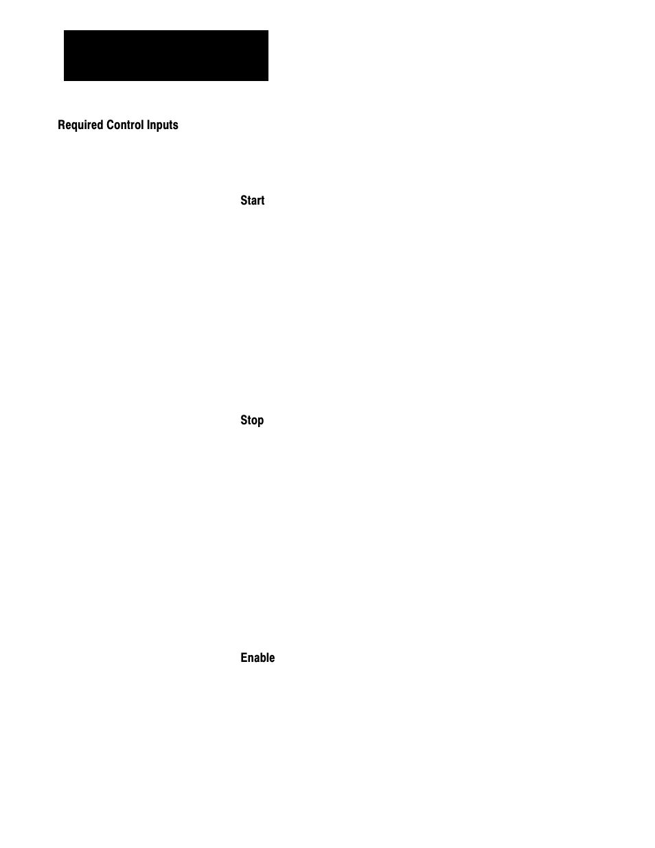 Required control inputs | Rockwell Automation 1336 3-20HP FRN 1.01-3.01 User Manual | Page 35 / 120