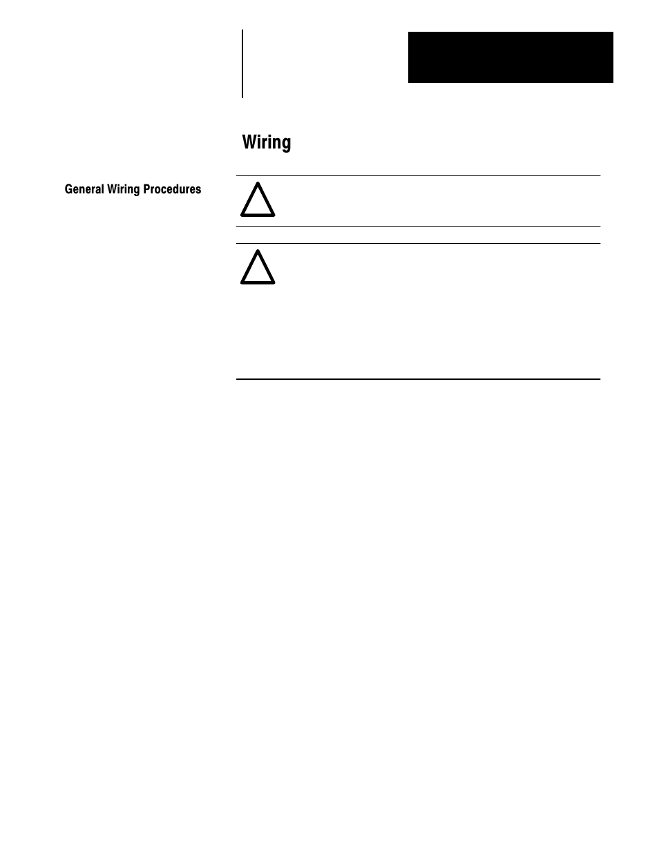 6 - wiring, General wiring procedures, Wiring | Rockwell Automation 1336 3-20HP FRN 1.01-3.01 User Manual | Page 48 / 120