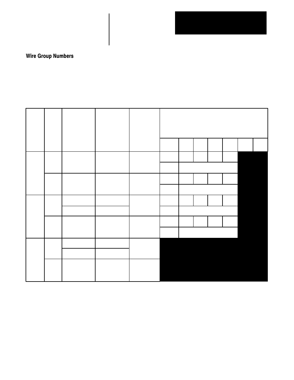 Wire group numbers, Wiring chapter 6 | Rockwell Automation 1336 3-20HP FRN 1.01-3.01 User Manual | Page 50 / 120