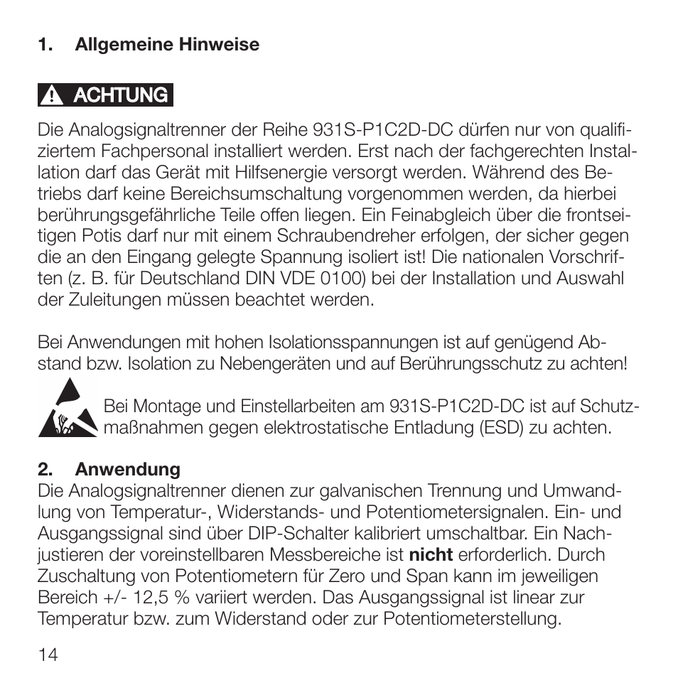 Rockwell Automation 931S-P1C2D-DC Active Converter, Universal RTD User Manual | Page 14 / 35