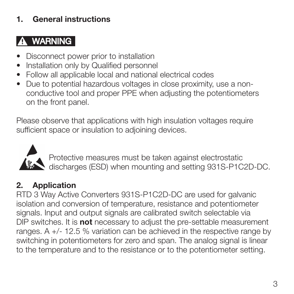 Rockwell Automation 931S-P1C2D-DC Active Converter, Universal RTD User Manual | Page 3 / 35