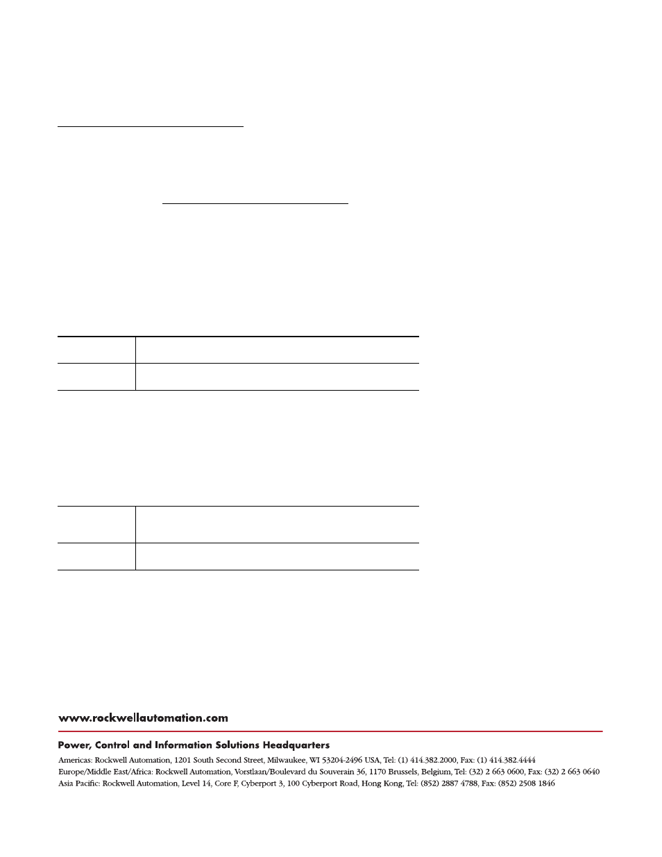 Rockwell automation support, Installation assistance, New product satisfaction return | Rockwell Automation 1326-xxxx Cable Bulkhead Connector User Manual | Page 12 / 12