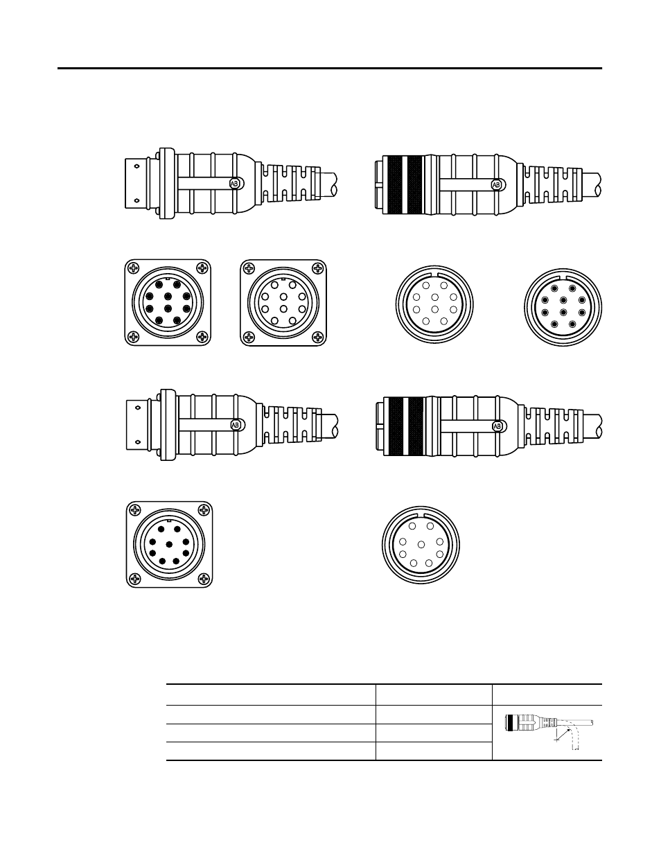 Cable connector pinouts, Cable bend radius | Rockwell Automation 1326-xxxx Cable Bulkhead Connector User Manual | Page 7 / 12